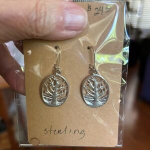 Sterling Silver Tree of Life Earrings